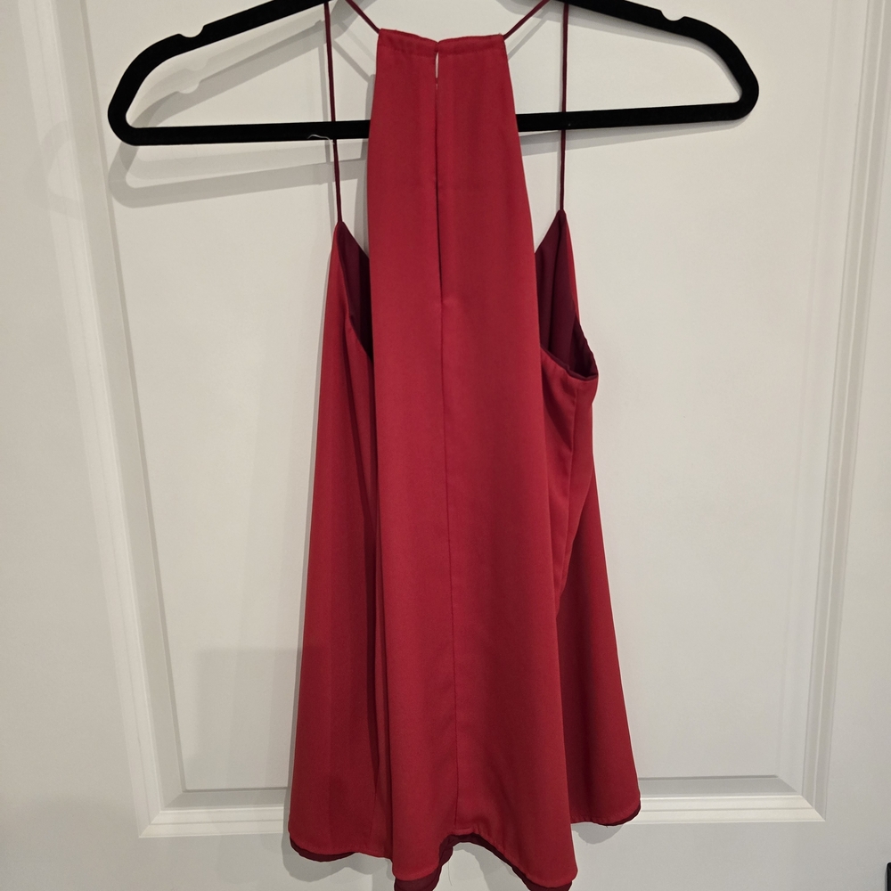 Express Vibrant Red Camisole Top, Reversivle, XS, Layer, Minimalist, Capsule Pc - Picture 2 of 7